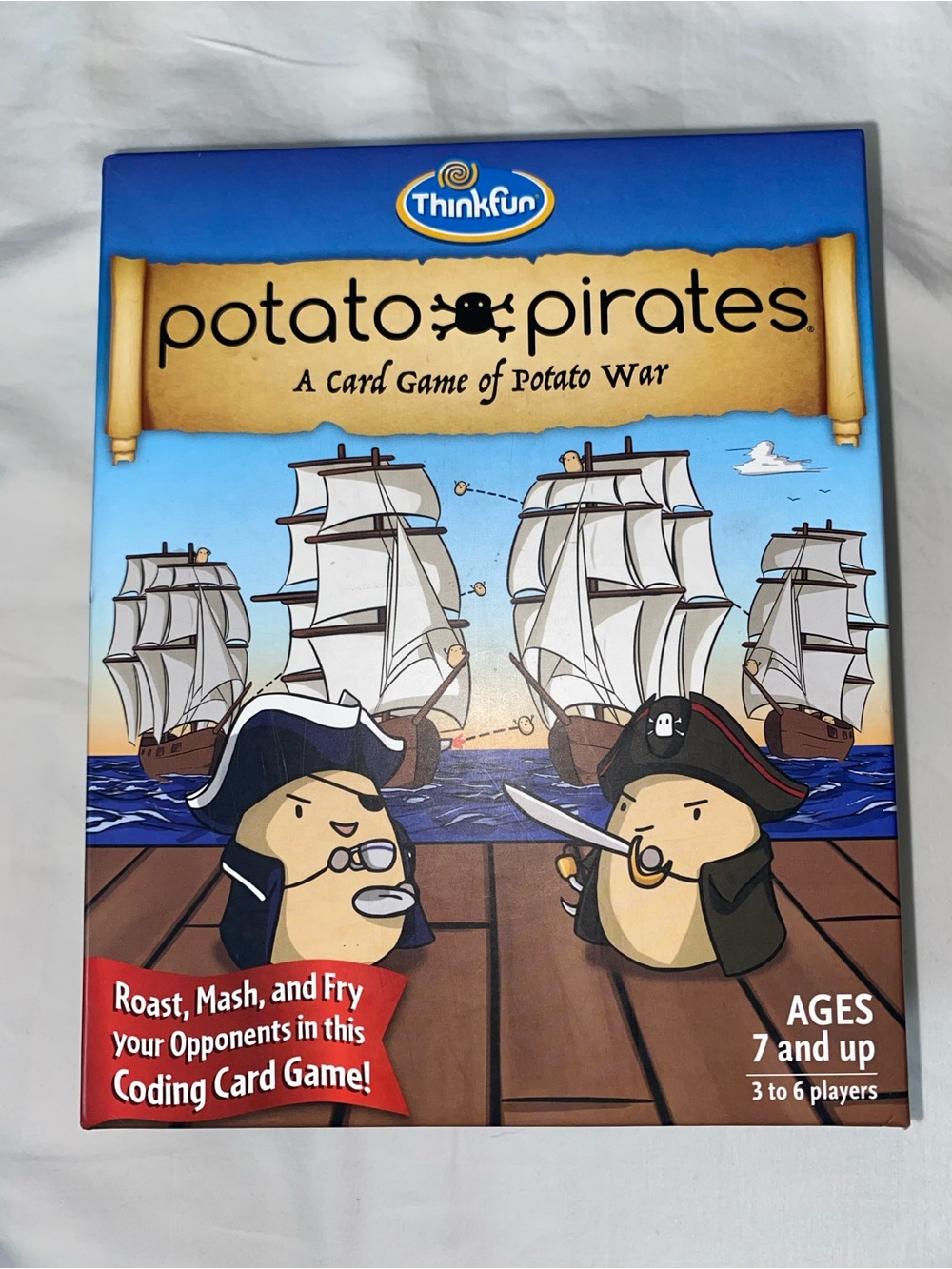 Think! Potato Pirates Card Game - Blue and Tan Artwork